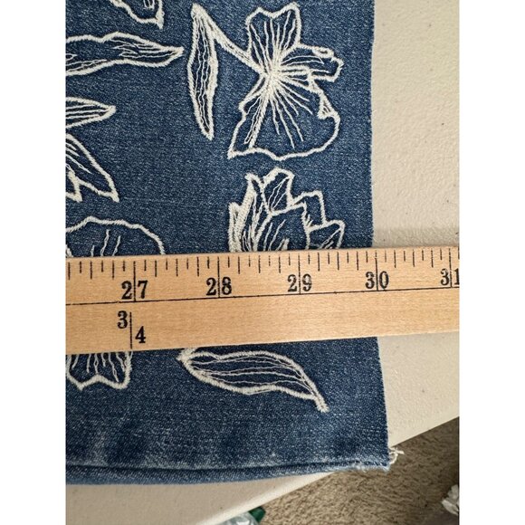 Driftwood Charlee Cuff embroidered wide leg relaxed jeans‎ 90s retro sz 30 - Picture 9 of 10